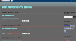 Desktop Screenshot of mrwienersblog.blogspot.com