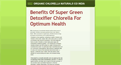 Desktop Screenshot of organic-chlorella-naturals.blogspot.com