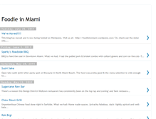 Tablet Screenshot of foodieinmiami.blogspot.com