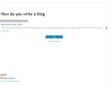 Tablet Screenshot of howdoyouwriteablog-oregonspiceman.blogspot.com