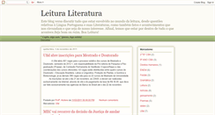 Desktop Screenshot of leituraliteratura.blogspot.com