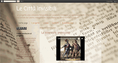Desktop Screenshot of invisibili-citta.blogspot.com
