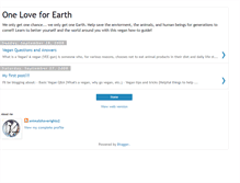 Tablet Screenshot of oneloveforearth.blogspot.com