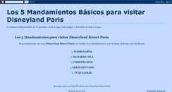 Desktop Screenshot of los5mandamientosdedisneylandparis.blogspot.com