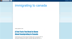 Desktop Screenshot of immigratingtocanadas.blogspot.com