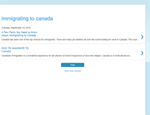 Tablet Screenshot of immigratingtocanadas.blogspot.com