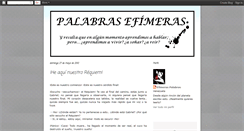 Desktop Screenshot of efimeraspalabras.blogspot.com