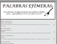 Tablet Screenshot of efimeraspalabras.blogspot.com