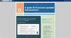 Desktop Screenshot of guideeconomieequitablebancassurance.blogspot.com