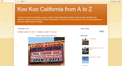 Desktop Screenshot of kookoocalifornia.blogspot.com