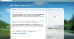 Desktop Screenshot of detroitgeneratorstore.blogspot.com