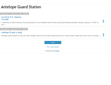 Tablet Screenshot of antelopeguardstation.blogspot.com