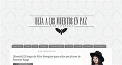 Desktop Screenshot of dejaalosmuertosenpaz.blogspot.com