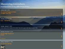 Tablet Screenshot of discoveringgreensboro.blogspot.com