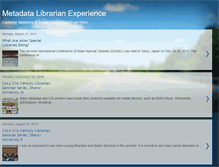 Tablet Screenshot of metadatalibrarian.blogspot.com