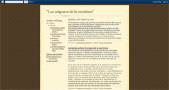 Desktop Screenshot of historialosorigenesdelaescritura.blogspot.com