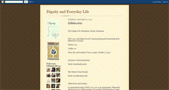 Desktop Screenshot of dignityandeverydaylife.blogspot.com