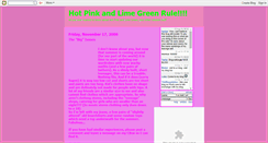 Desktop Screenshot of hotpinkandlimegreenrule.blogspot.com