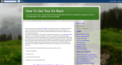 Desktop Screenshot of how-toget-yourexback.blogspot.com