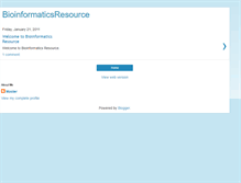 Tablet Screenshot of bioinformaticsresource.blogspot.com