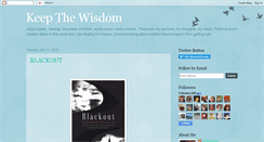 Desktop Screenshot of keepthewisdom.blogspot.com