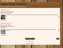 Tablet Screenshot of hagansworldofawesome.blogspot.com