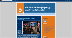 Desktop Screenshot of canadianfightingcrueltyinafghanistan.blogspot.com