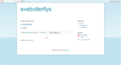 Desktop Screenshot of evebutterflys.blogspot.com