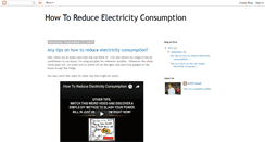 Desktop Screenshot of howtoreduceelectricityconsumption.blogspot.com