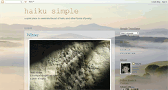 Desktop Screenshot of haikusimple.blogspot.com