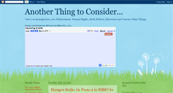 Desktop Screenshot of anotherthing2consider.blogspot.com