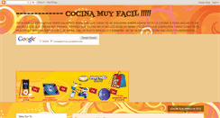 Desktop Screenshot of cocinamuyfacil.blogspot.com