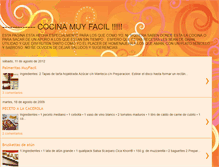 Tablet Screenshot of cocinamuyfacil.blogspot.com