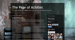 Desktop Screenshot of pageofachilles.blogspot.com