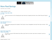 Tablet Screenshot of morerealsavings.blogspot.com