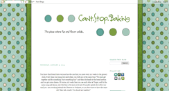 Desktop Screenshot of cantstopbaking.blogspot.com