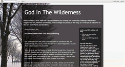 Desktop Screenshot of godinthewilderness.blogspot.com