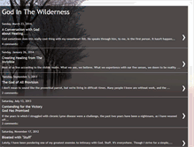 Tablet Screenshot of godinthewilderness.blogspot.com