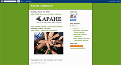 Desktop Screenshot of apaheconference.blogspot.com