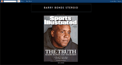 Desktop Screenshot of barrybondssteroid.blogspot.com