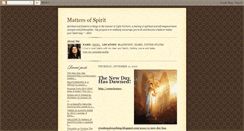 Desktop Screenshot of mattersofspirit.blogspot.com