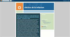 Desktop Screenshot of efectosdelainflacion.blogspot.com