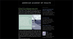 Desktop Screenshot of americanacademyofhealth.blogspot.com