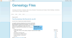 Desktop Screenshot of genealogyfiles.blogspot.com