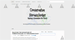 Desktop Screenshot of conservativehomeschooler.blogspot.com