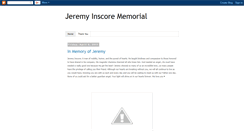 Desktop Screenshot of jeremyinscorememorial.blogspot.com