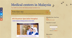 Desktop Screenshot of medicalcentersmalaysia.blogspot.com