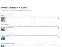 Tablet Screenshot of medicalcentersmalaysia.blogspot.com