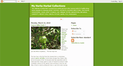 Desktop Screenshot of myherbslibrary.blogspot.com