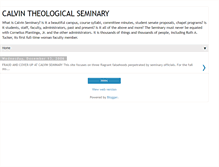 Tablet Screenshot of calvintheologicalseminary.blogspot.com